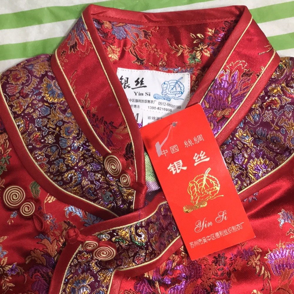 NWT Chinese red silk dress